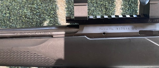 Used Tikka T1X .22 package