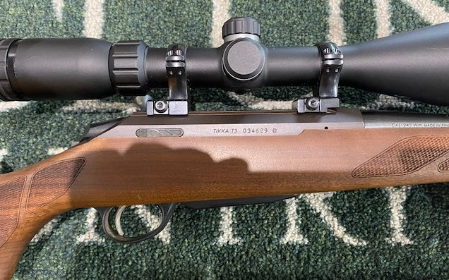 Used Left hand wood Tikka T3 .243 + A-Tec Maxim mod Package